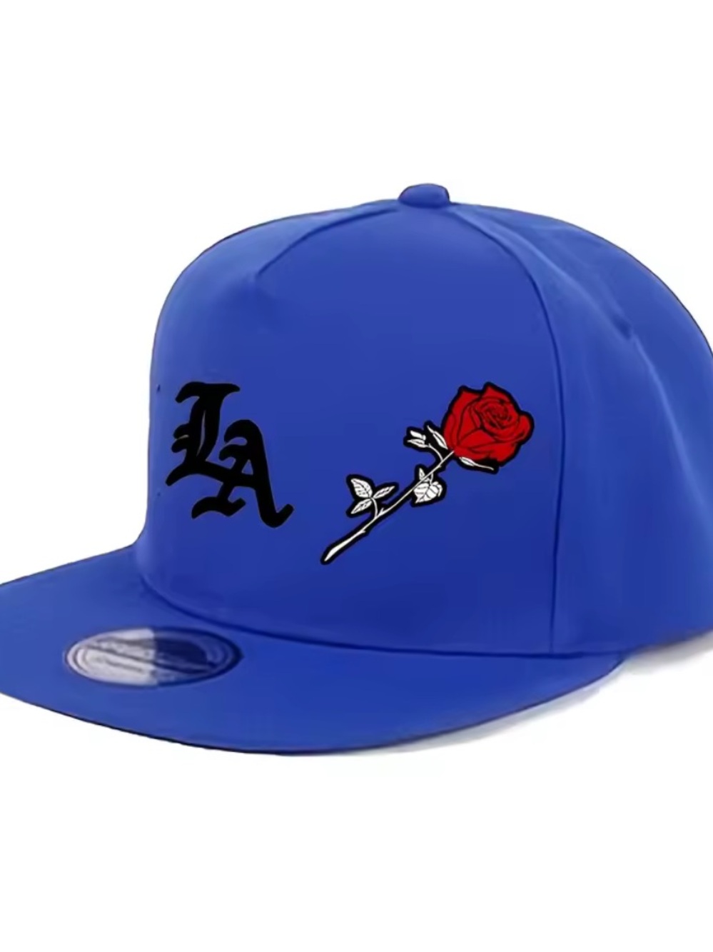 Blue Kids Rose Patch Snapback Hat